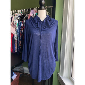 Women's Gibson Cowl Neck Top Size XL Blue